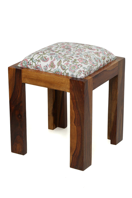 Westend Garden - Leather Side Stool - October Jaipur