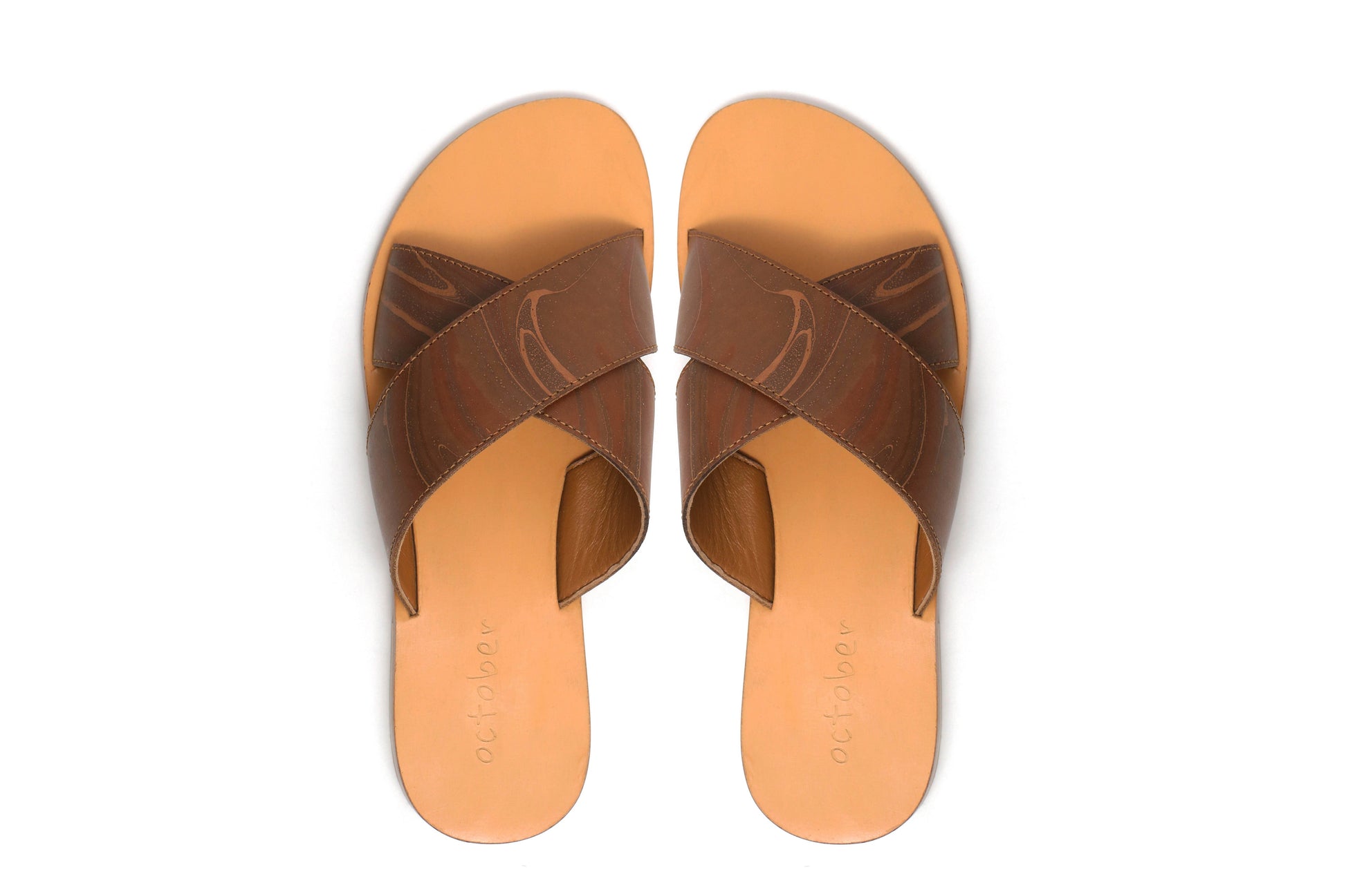 Criss Cross Slipper- Tan - October Jaipur
