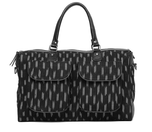 Black Ikat Travel Bag - October Jaipur