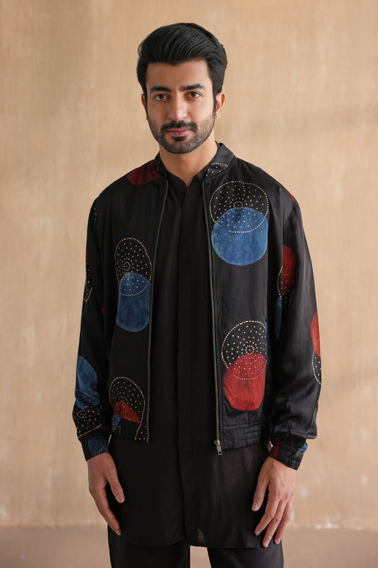 MANAV BOMBER JACKET-BLACK