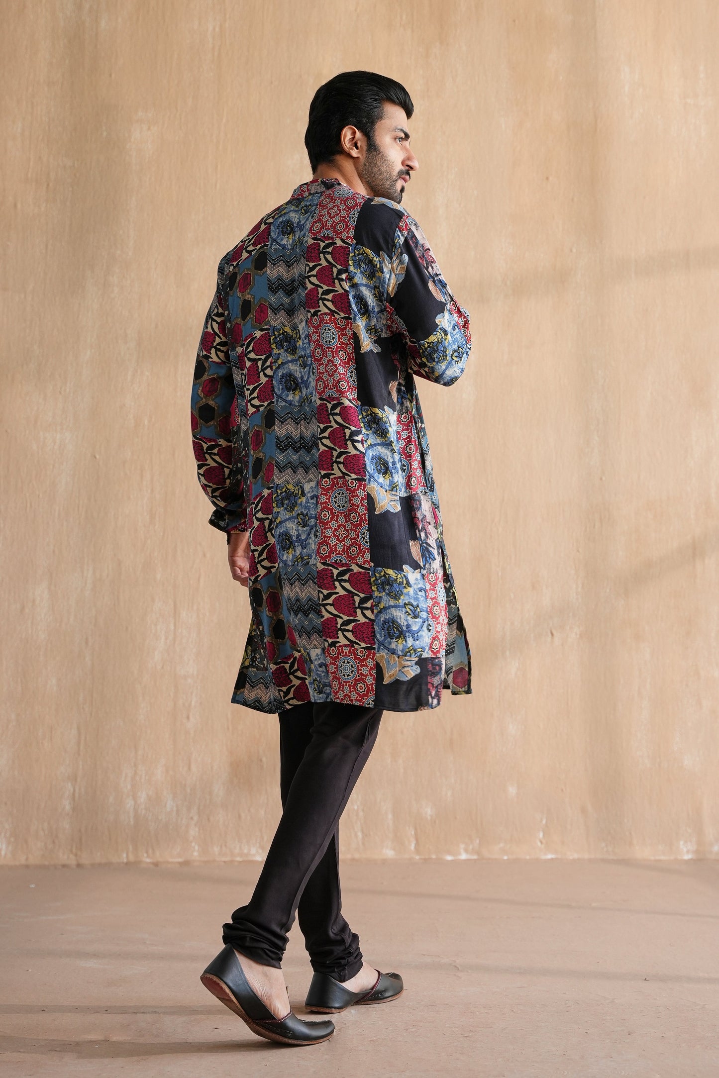 MIRZA FESTIVE KURTA SET-PATCHWORK