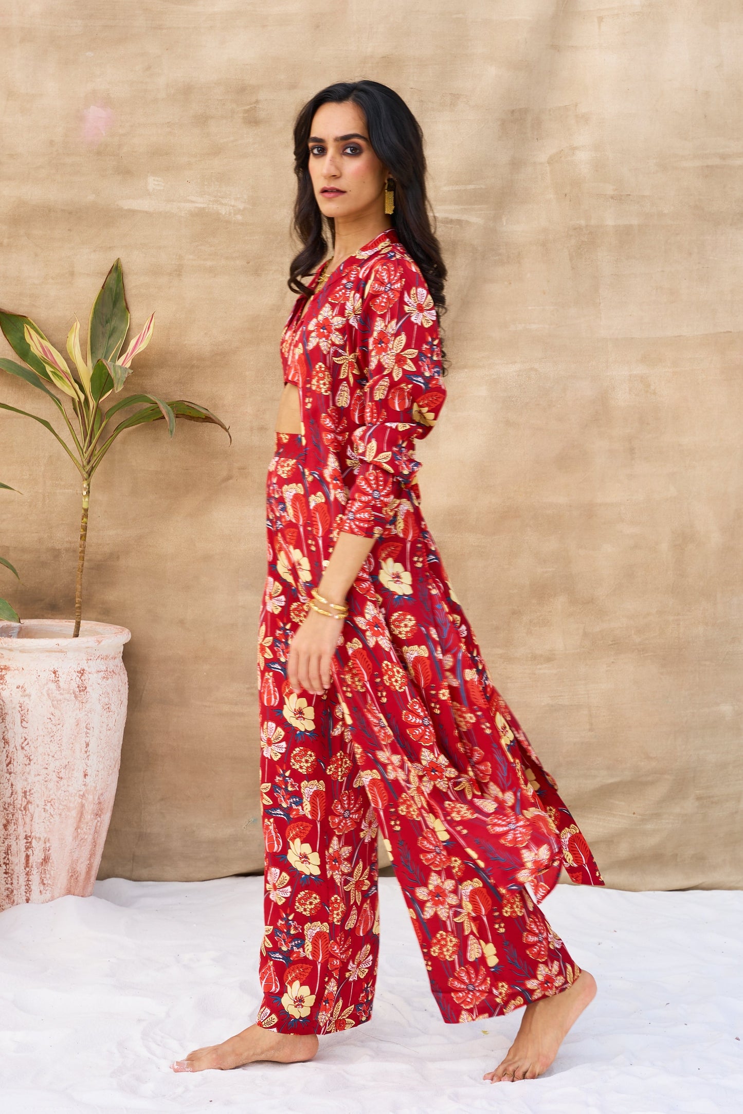 OVERLAY COORD SET- FLORAL (3 Pcs Set)