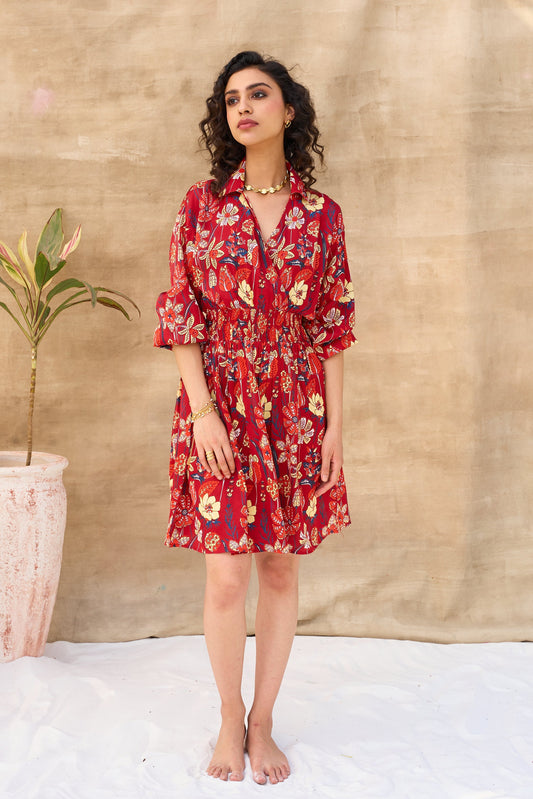 KATE SHORT DRESS-FLORA
