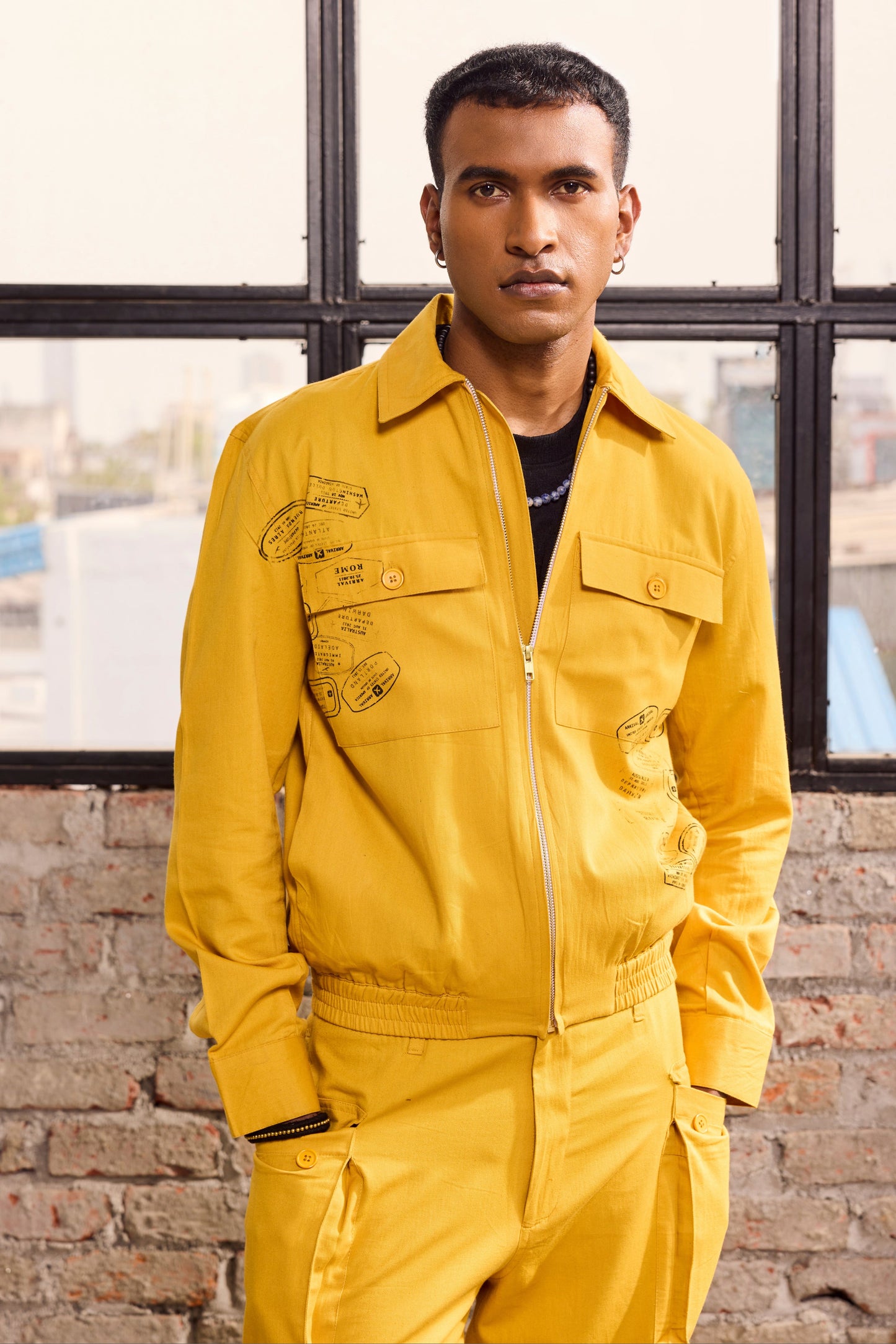 TRAVELLERS COTTON JACKET -YELLOW