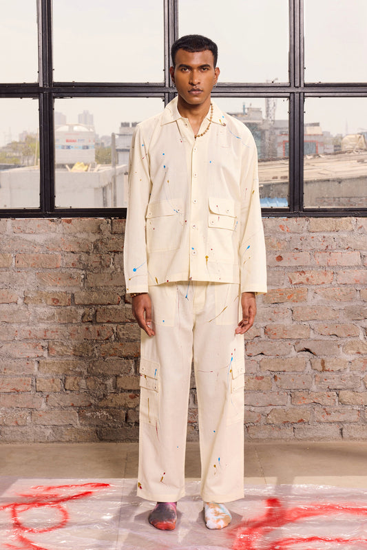 ARTIST CO-ORD SET-OFF WHITE