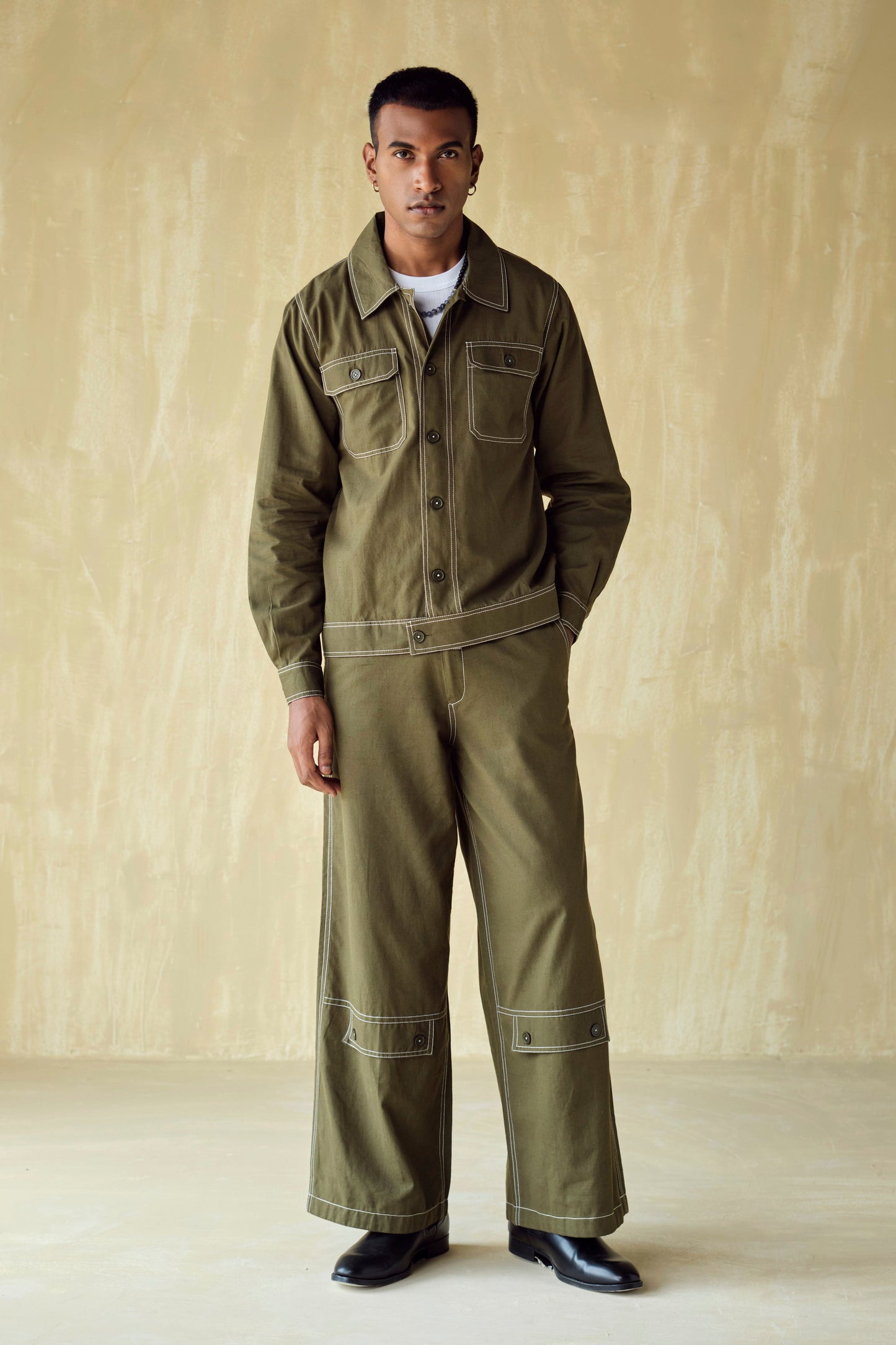 BRENDON BUTTON DOWN JACKET SET  (SET OF 2)