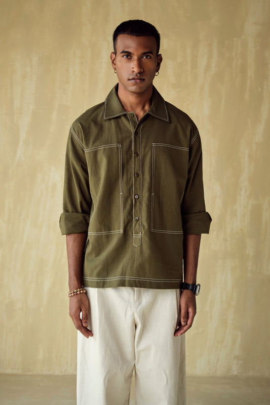 COUNTRY SIDE SHIRT-OLIVE